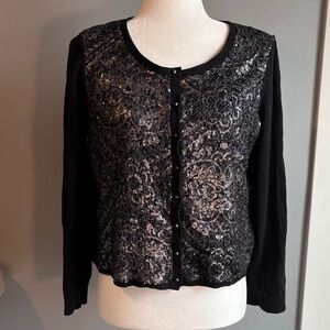 Black Sequin Women's Top